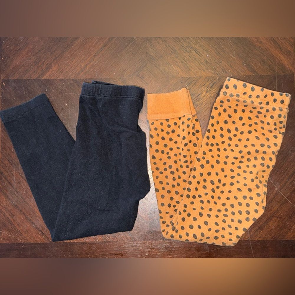 Old Navy size 4t Black Orange Leggings bundle